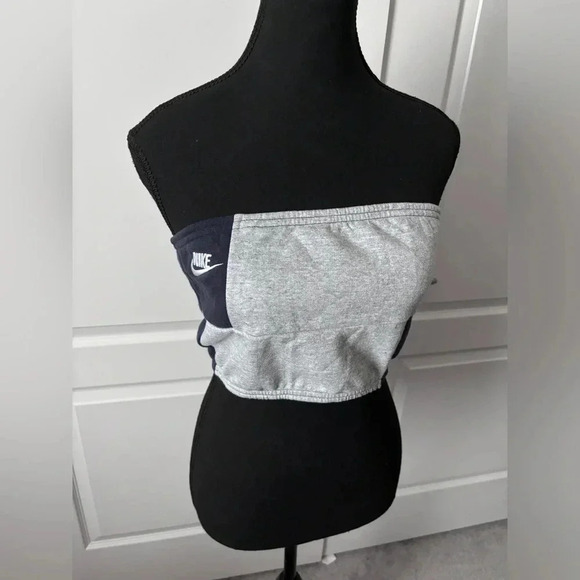 Frankie Collective | Rework  Nike Patchwork Bandeau Top | Size L - Picture 2 of 8
